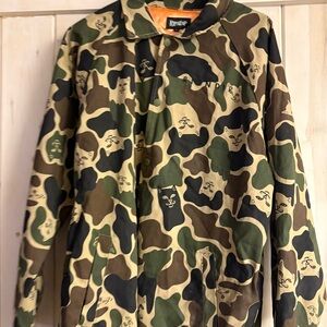Ripndip Camo Coach Jacket - Green/Brown/Black